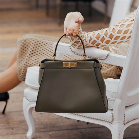 fendi peekaboo monogram|Fendi peekaboo leather bag.